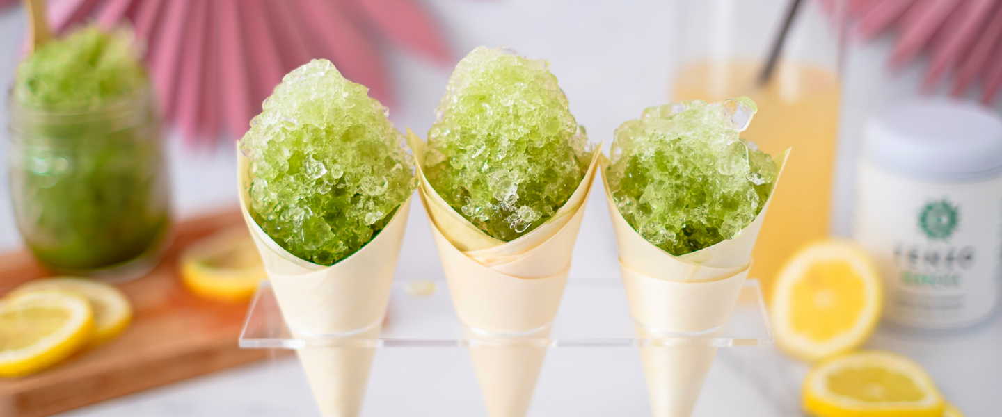 Matcha Ginger Lemonade Snow Cone