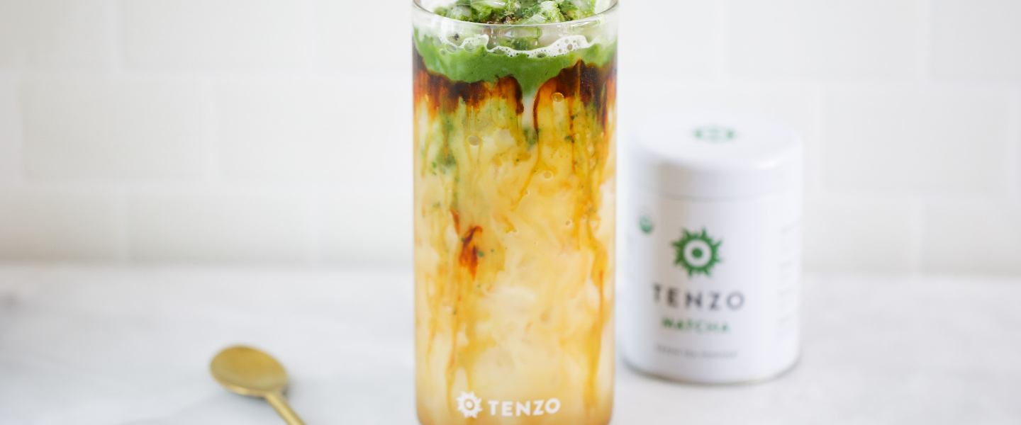 Iced Gingerbread Matcha Latte