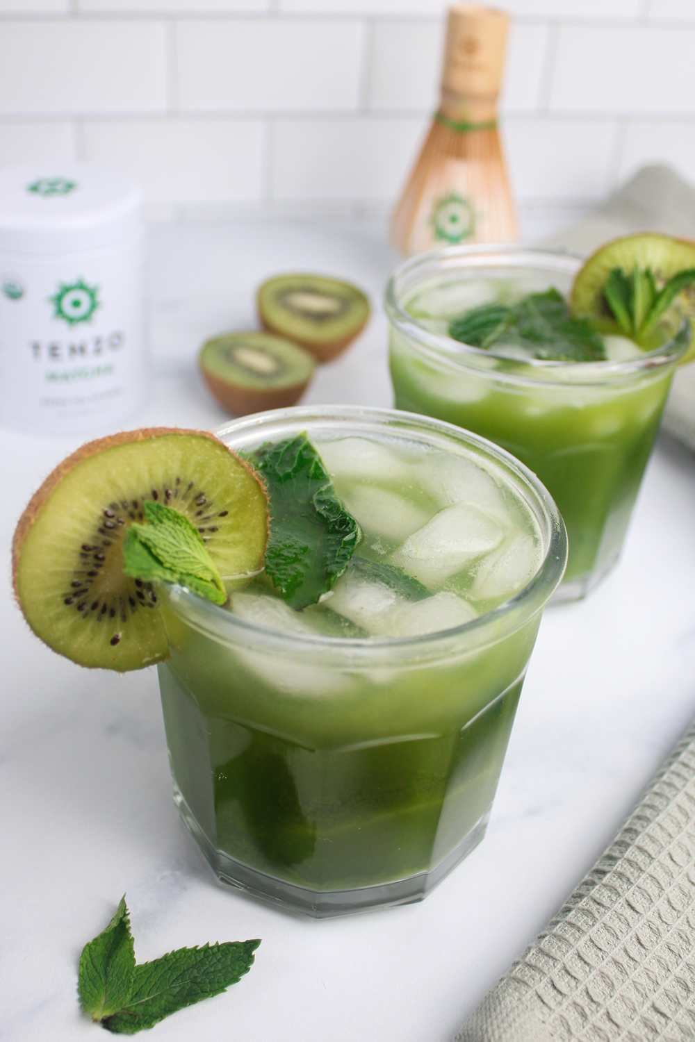 Matcha Kiwi Mint Iced Tea