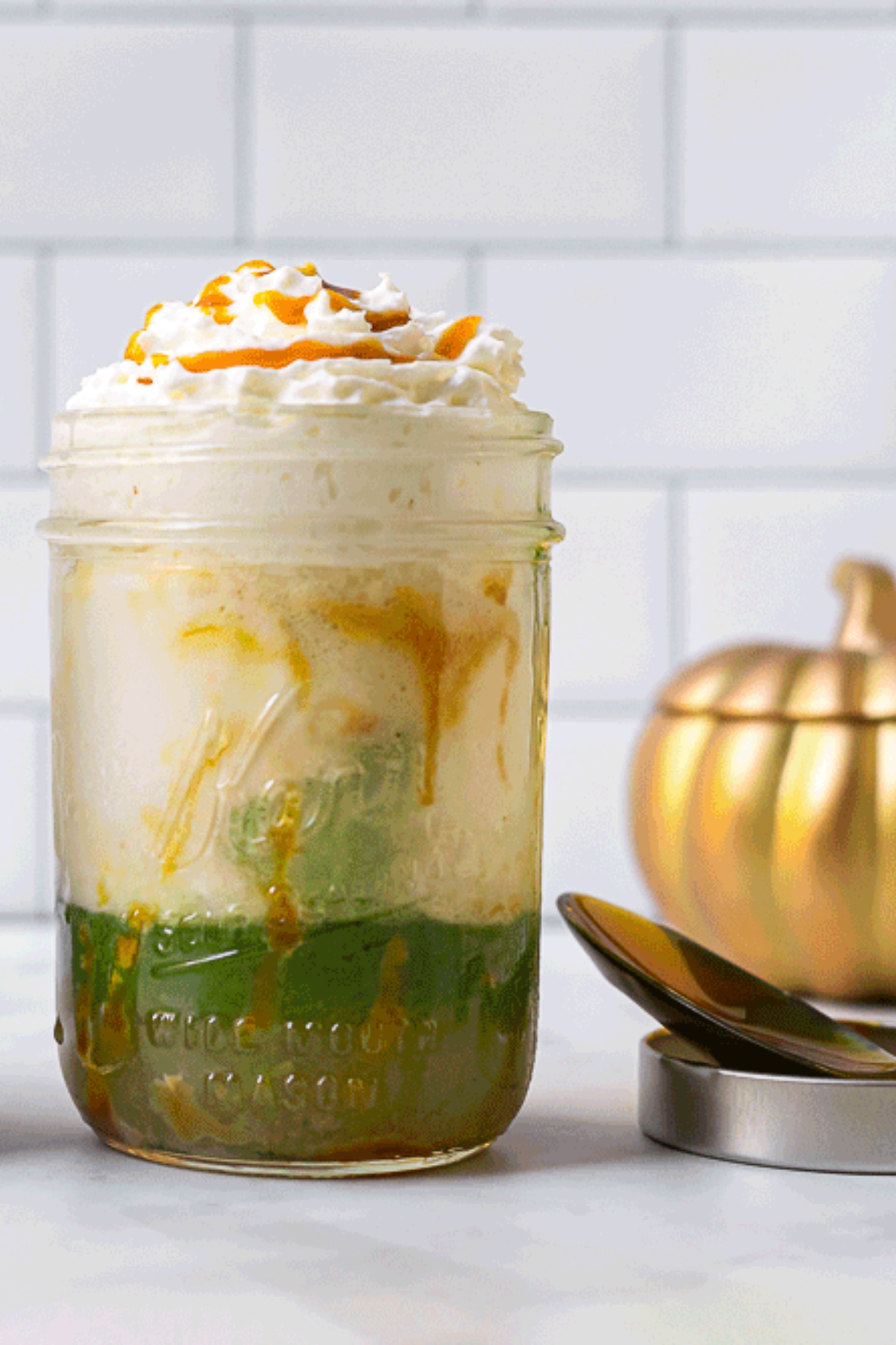 Caramel Matcha Apple Cider Float Recipe
