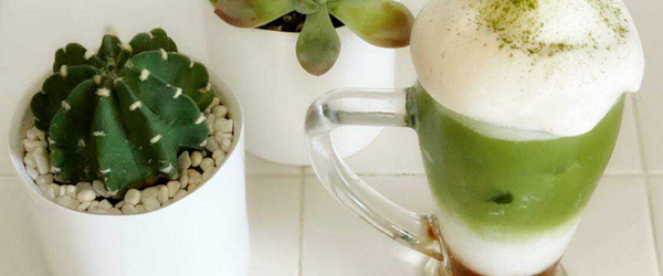 Upside Down Vegan, Maple Matcha Latte With Coconut Milk