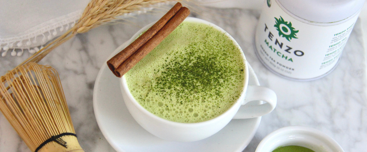 Vegan Pumpkin Spice Matcha Latte