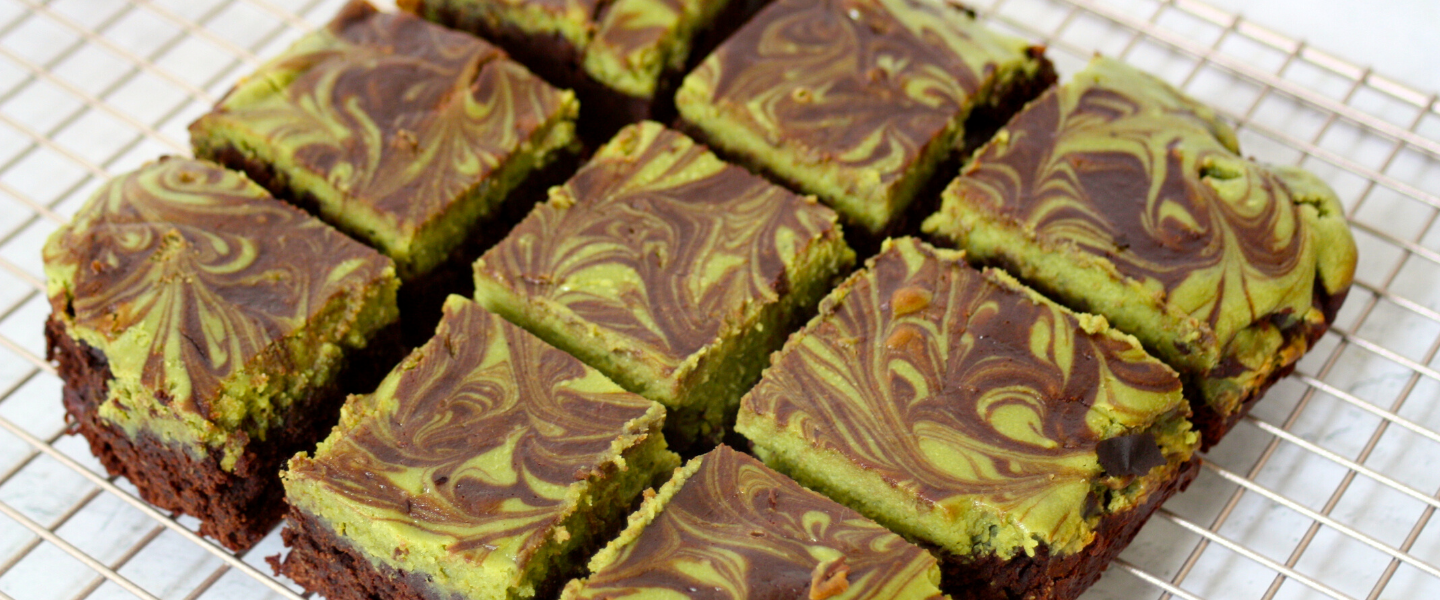 Matcha Marble Cheesecake Brownies