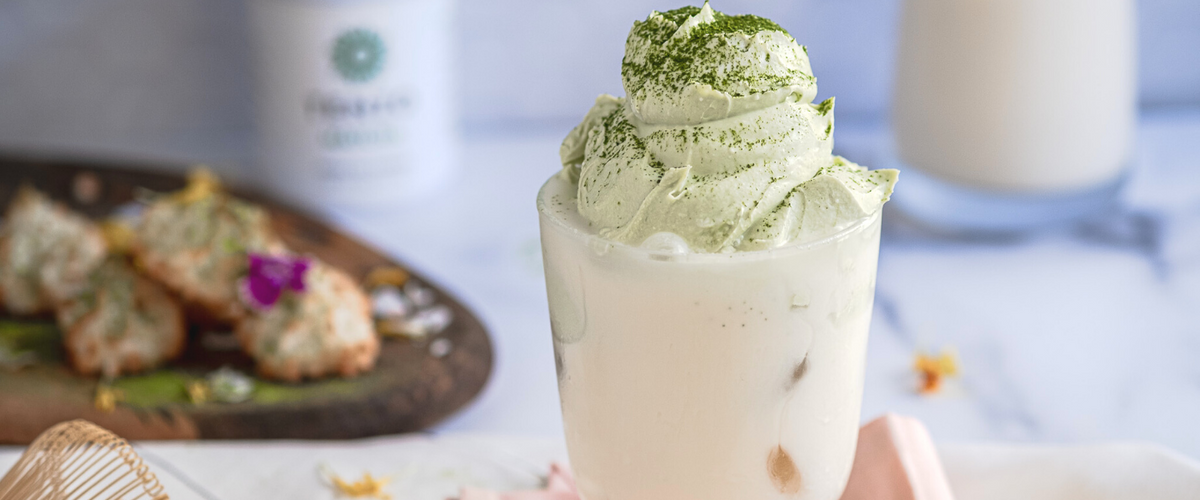 Matcha Green Tea Dalgona Whipped Matcha Latte