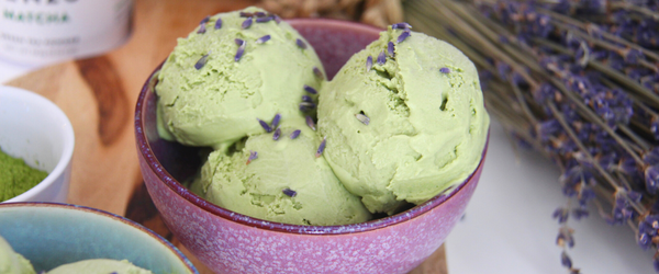 Vegan Lavender Matcha Ice Cream