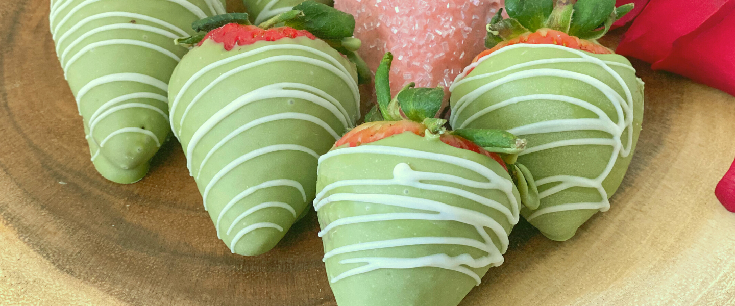 Matcha Chocolate Covered Strawberries