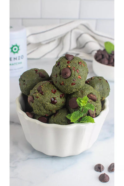 Matcha Mint Chocolate Chip Energy Bites