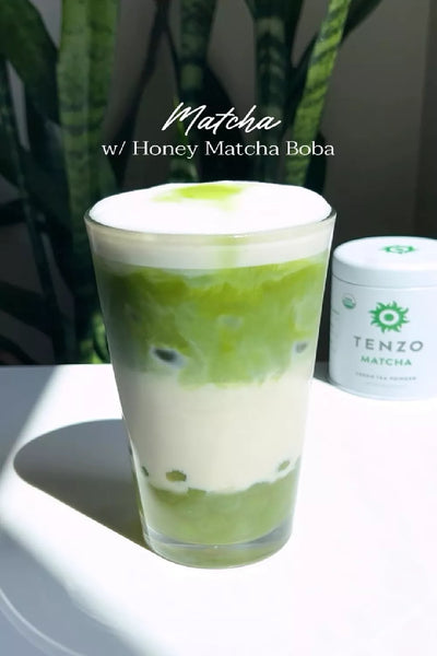 Matcha with Honey Matcha Boba