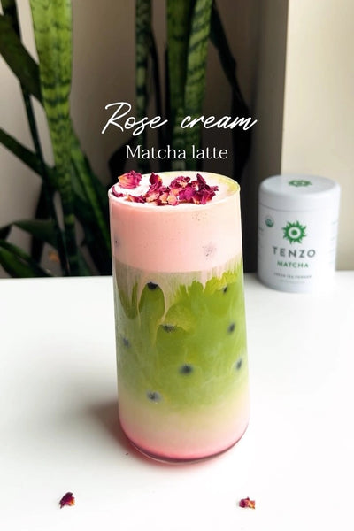 Rose Cream Matcha Latte