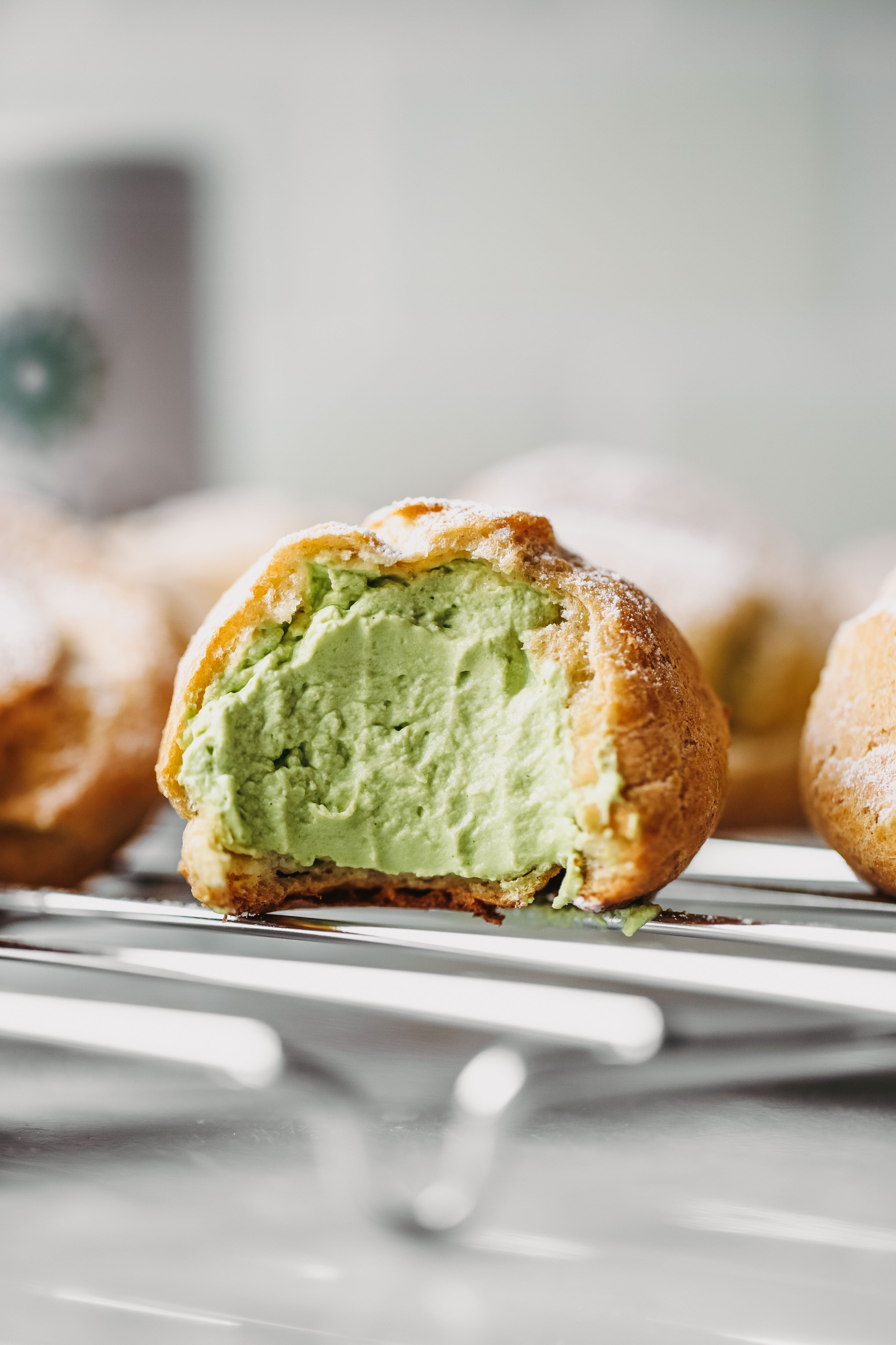 Matcha Cream Puffs