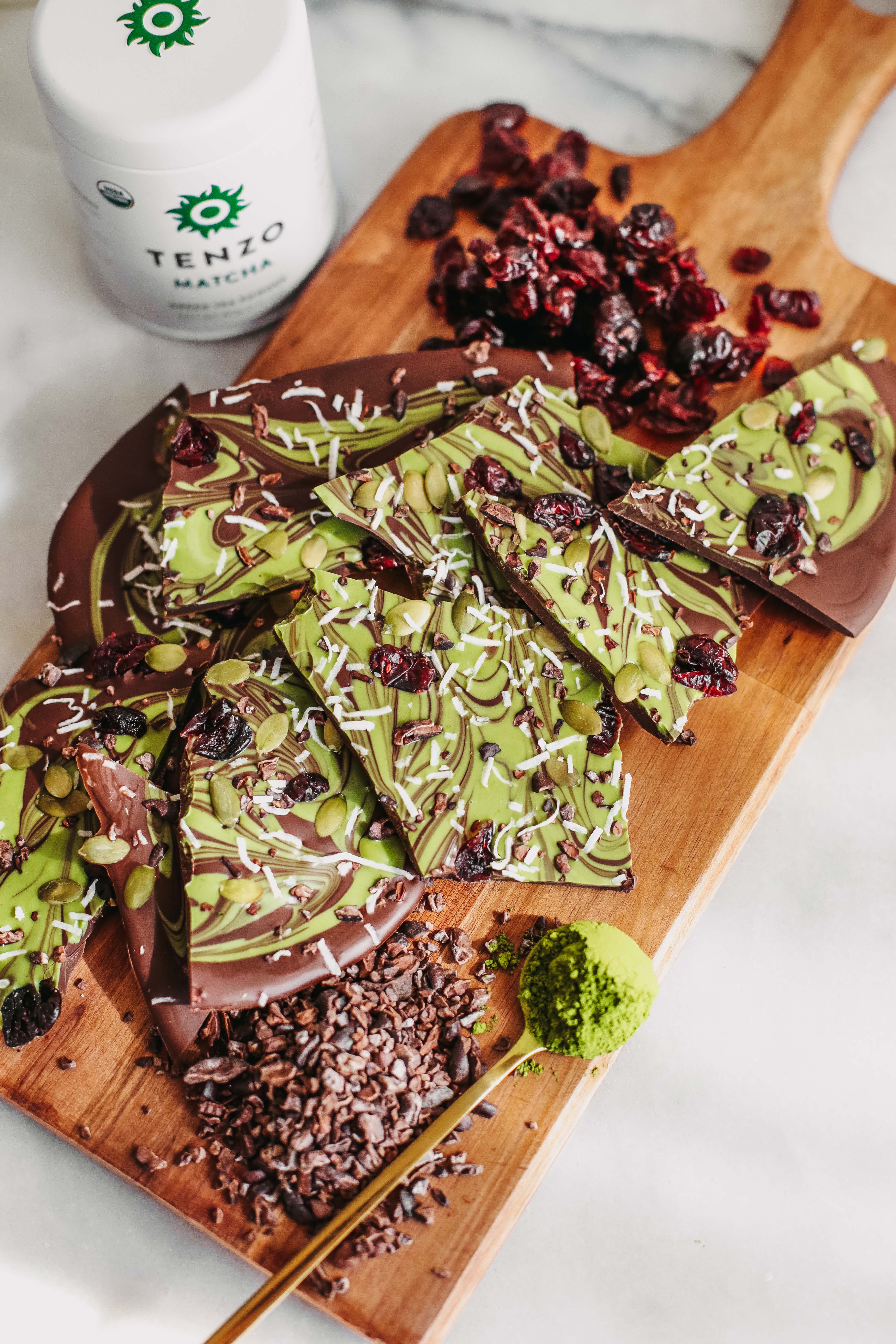 Matcha Swirl Chocolate Bark