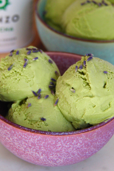 Vegan Lavender Matcha Ice Cream