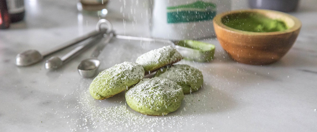 Matcha Almond Cookies