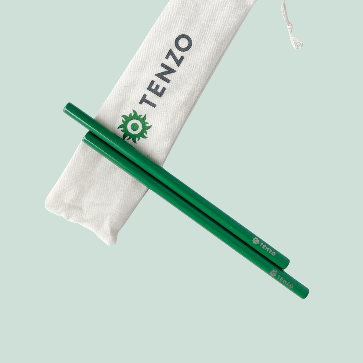 Green Straws, 2 Pack, Tenzo Limited Edition