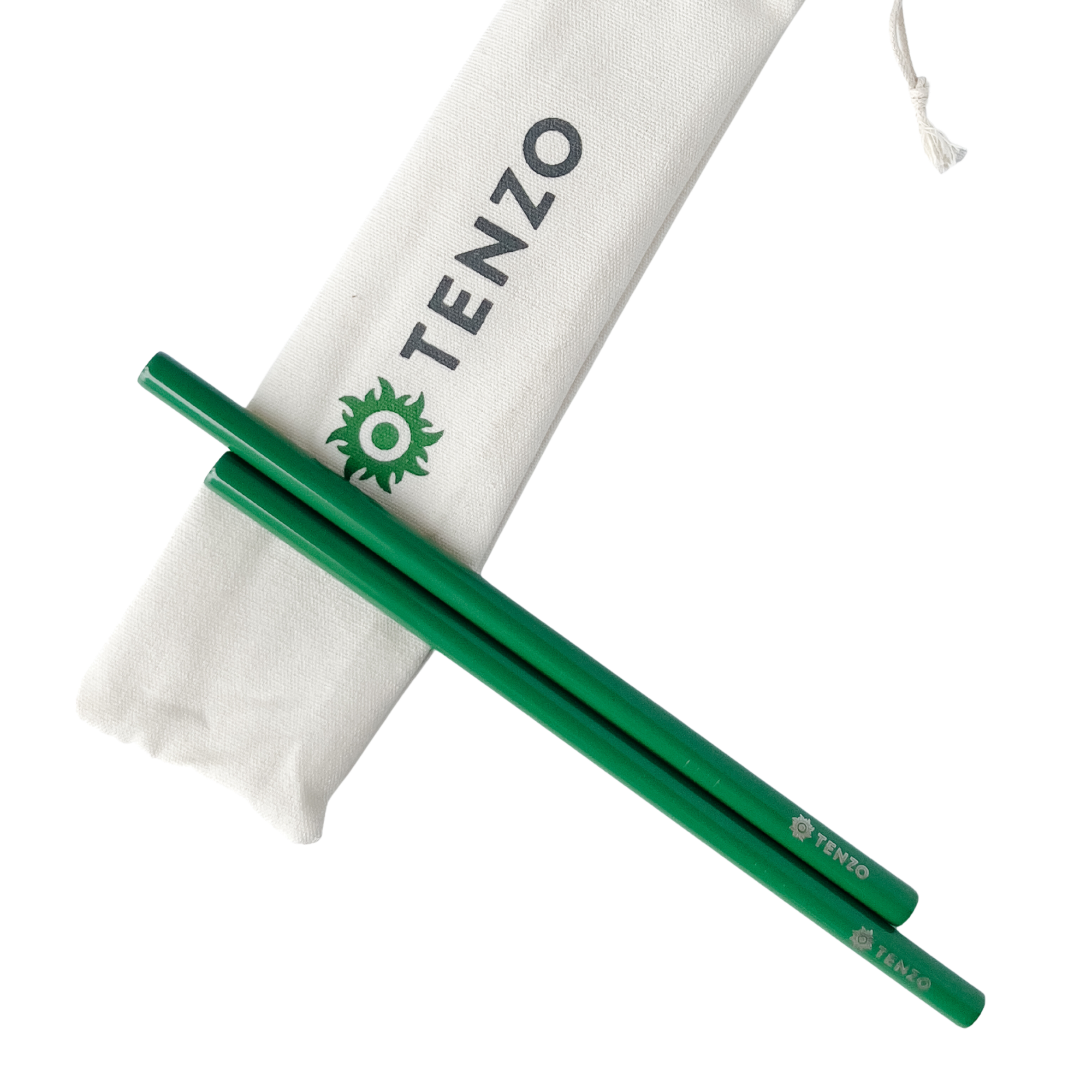 Green Straws, 2 Pack, Tenzo Limited Edition