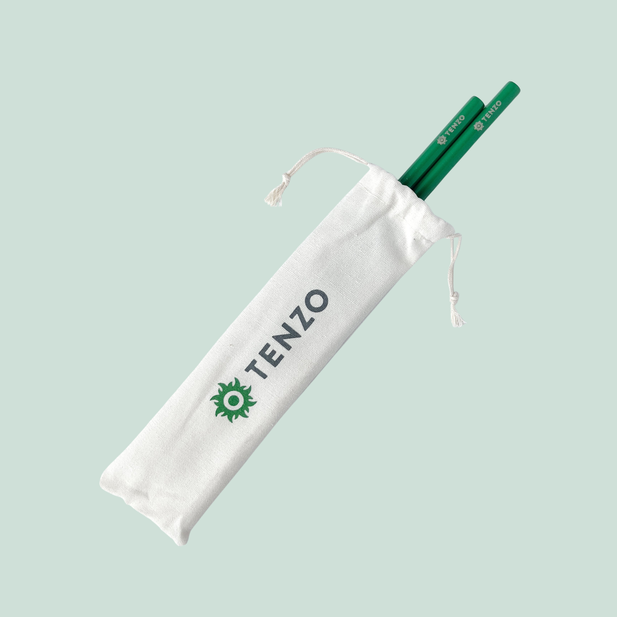 Green Straws, 2 Pack, Tenzo Limited Edition