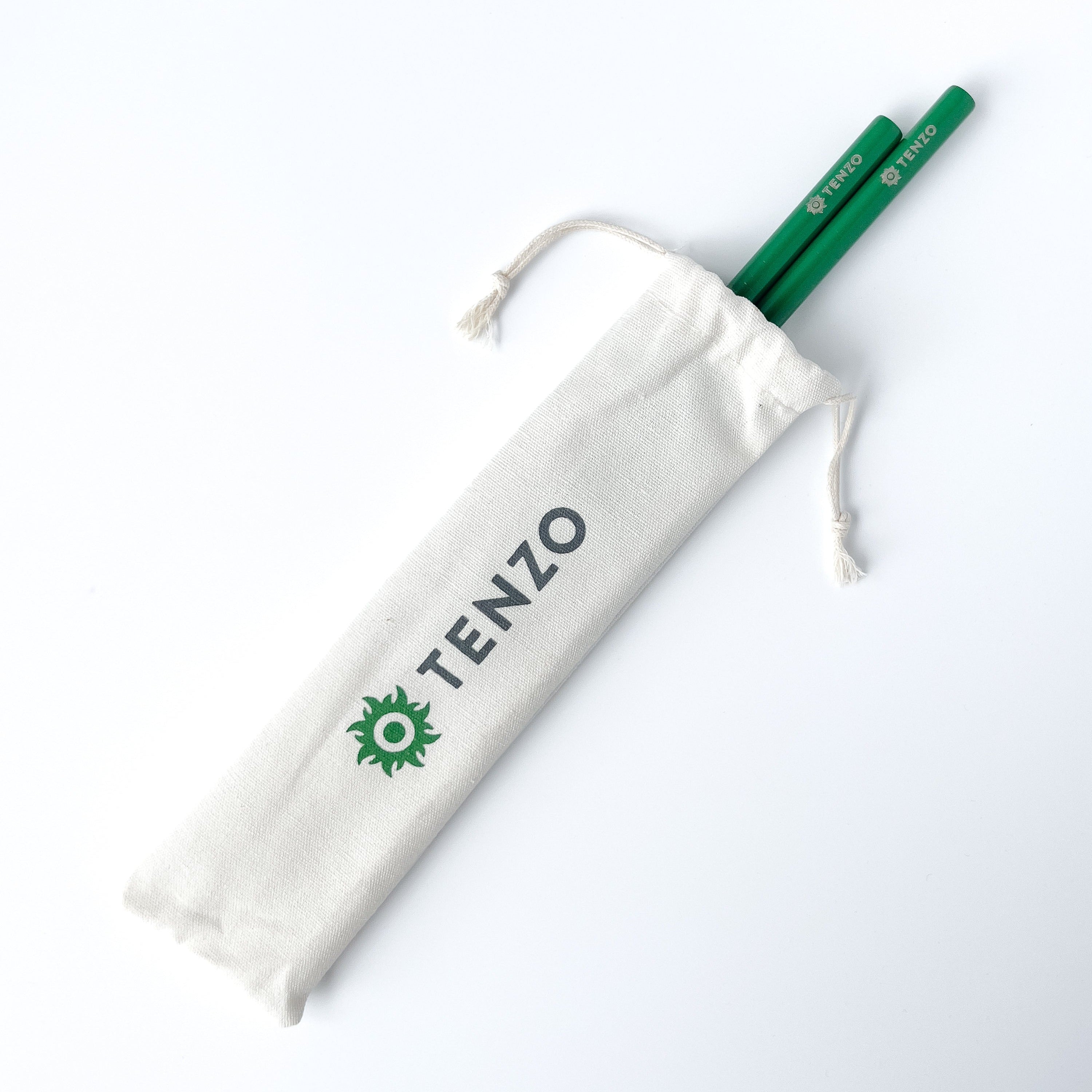 Green Straws, 2 Pack, Tenzo Limited Edition