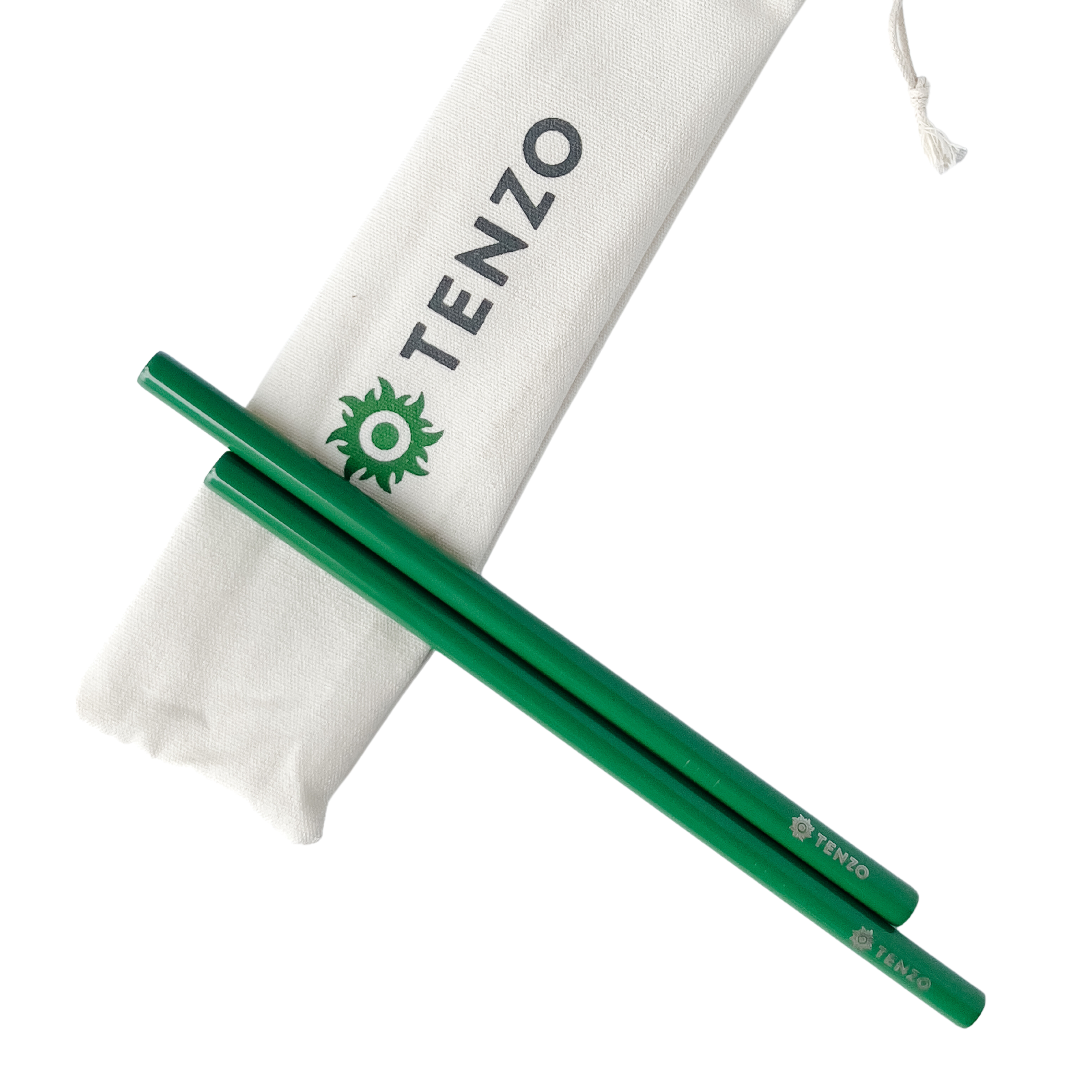 Green Straws, 2 Pack, Tenzo Limited Edition