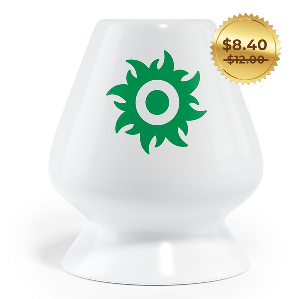 Tenzo Tea White Matcha Whisk Stand View 1